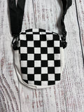 crossbody checkerboard canvas bag
