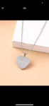 Green checkerboard Heart necklace