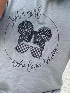 Just a girl who loves racing youth shirt