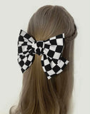 Big Checkered hair bow